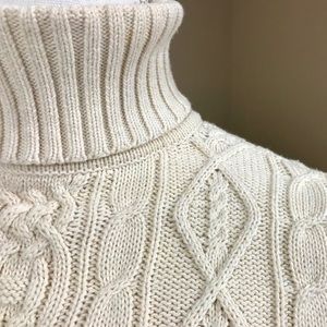 Jeanne Pierre Cotton Turtleneck Sweater, Size S